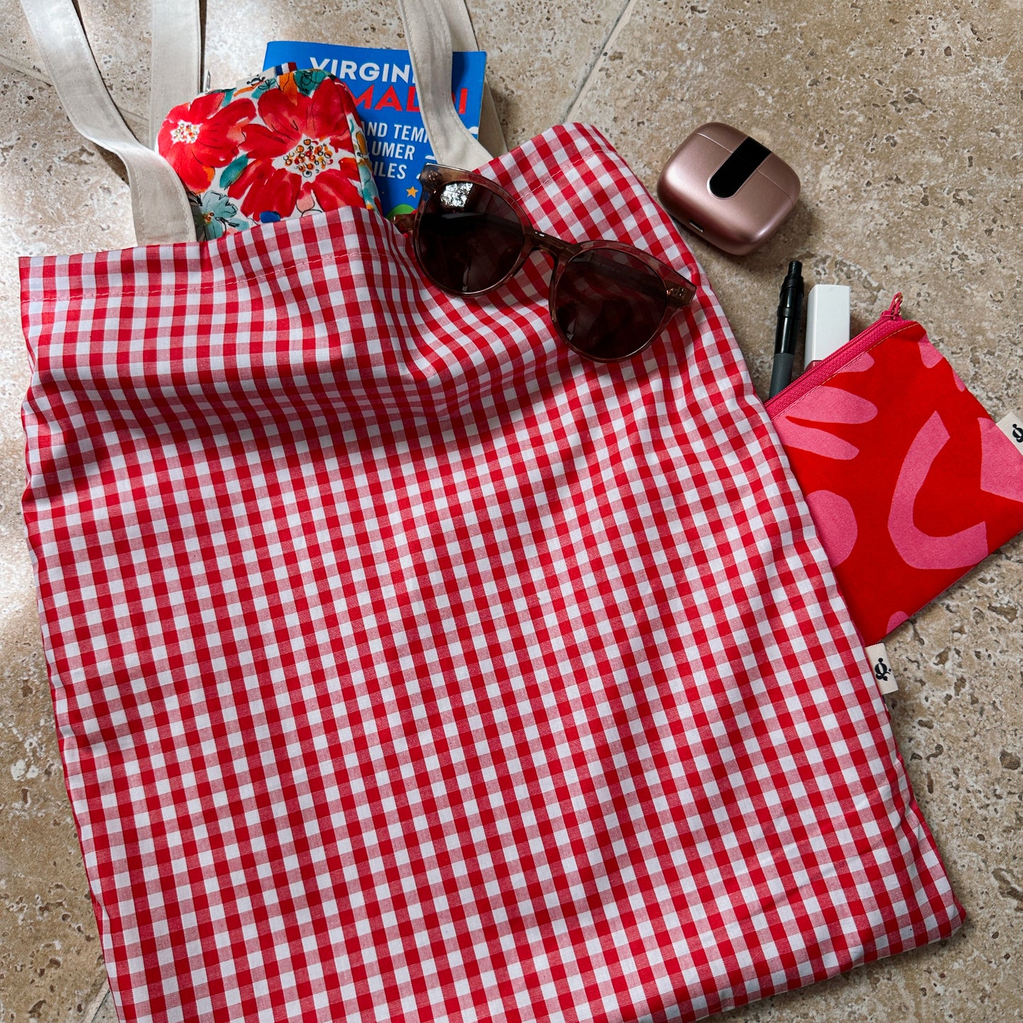 Tote-bag Vichy Rouge