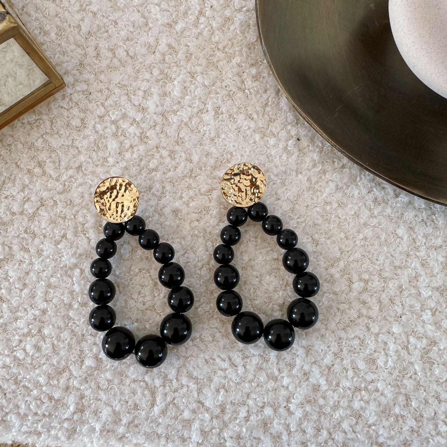 Boucles d'oreilles PAULINE Noires