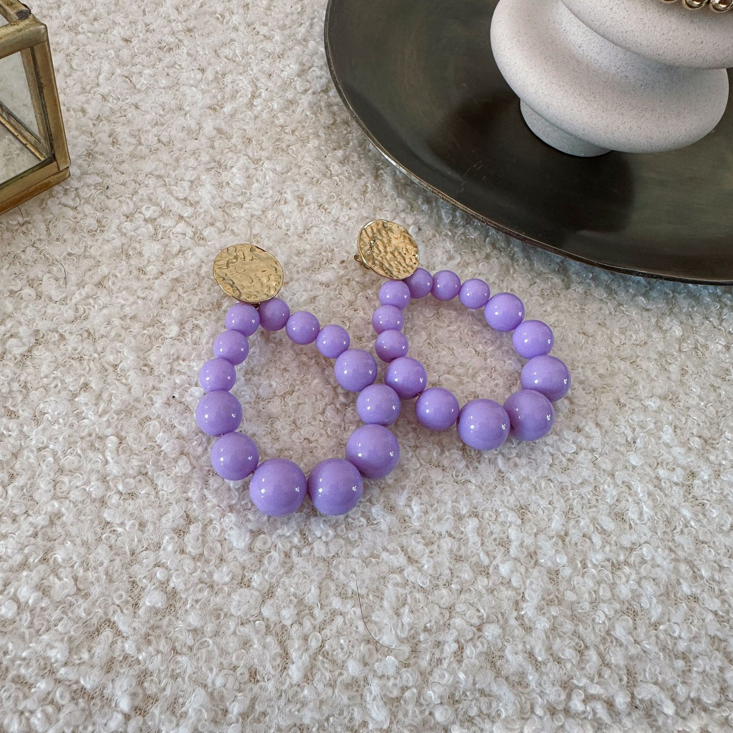 Boucles d'oreilles PAULINE Lilas