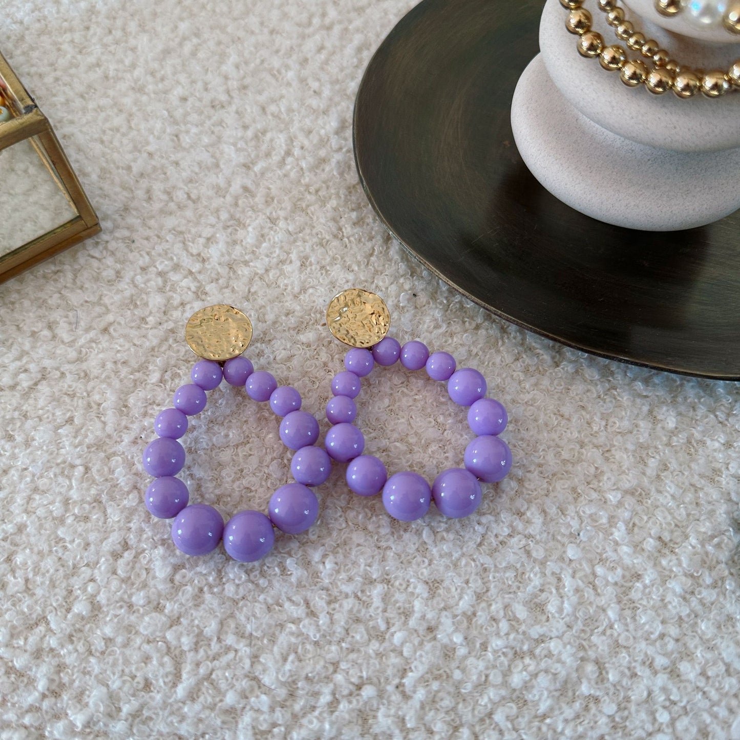Boucles d'oreilles PAULINE Lilas
