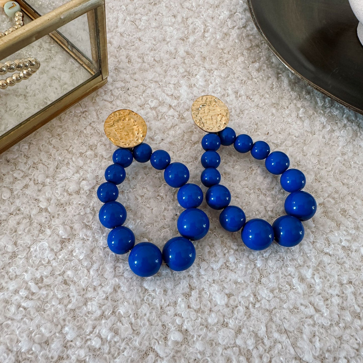 Boucles d'oreilles PAULINE Bleu Electrique