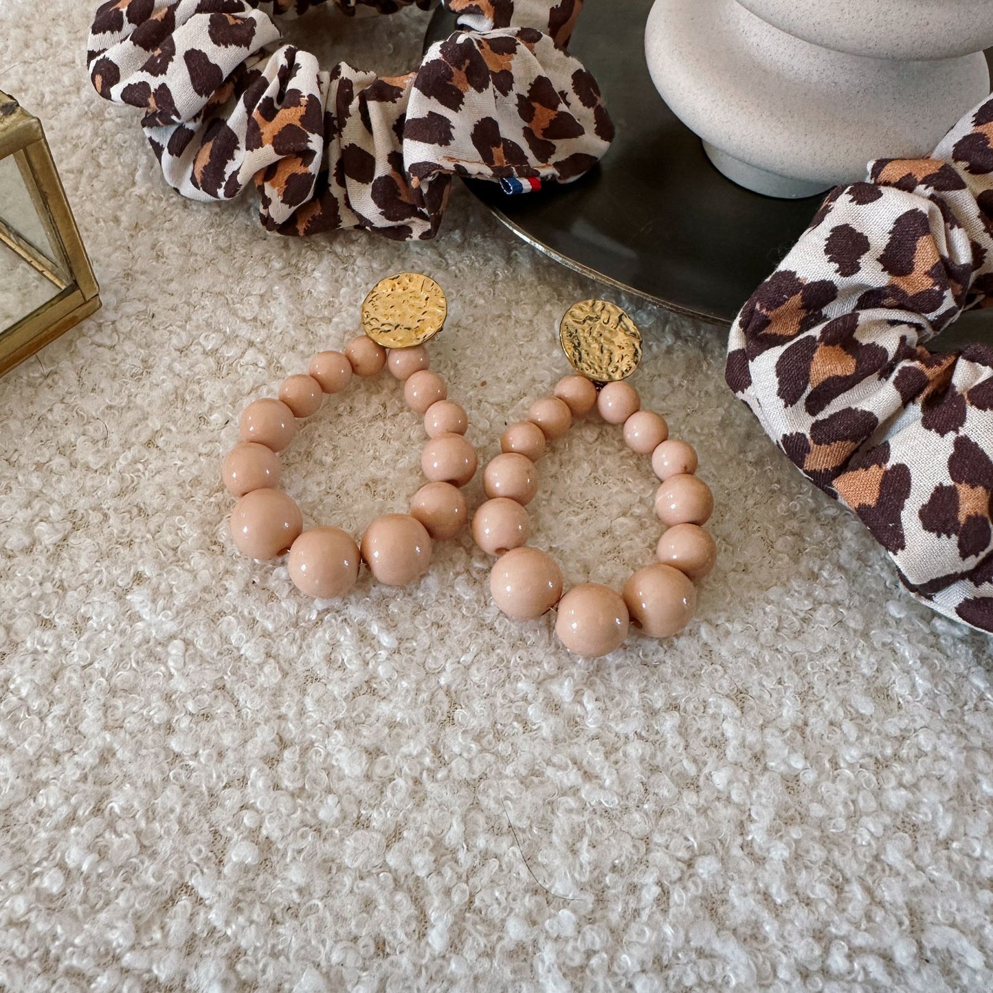 Boucles d'oreilles PAULINE Beige