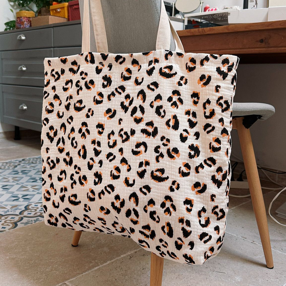 Tote-bag XL en Gaze de coton
