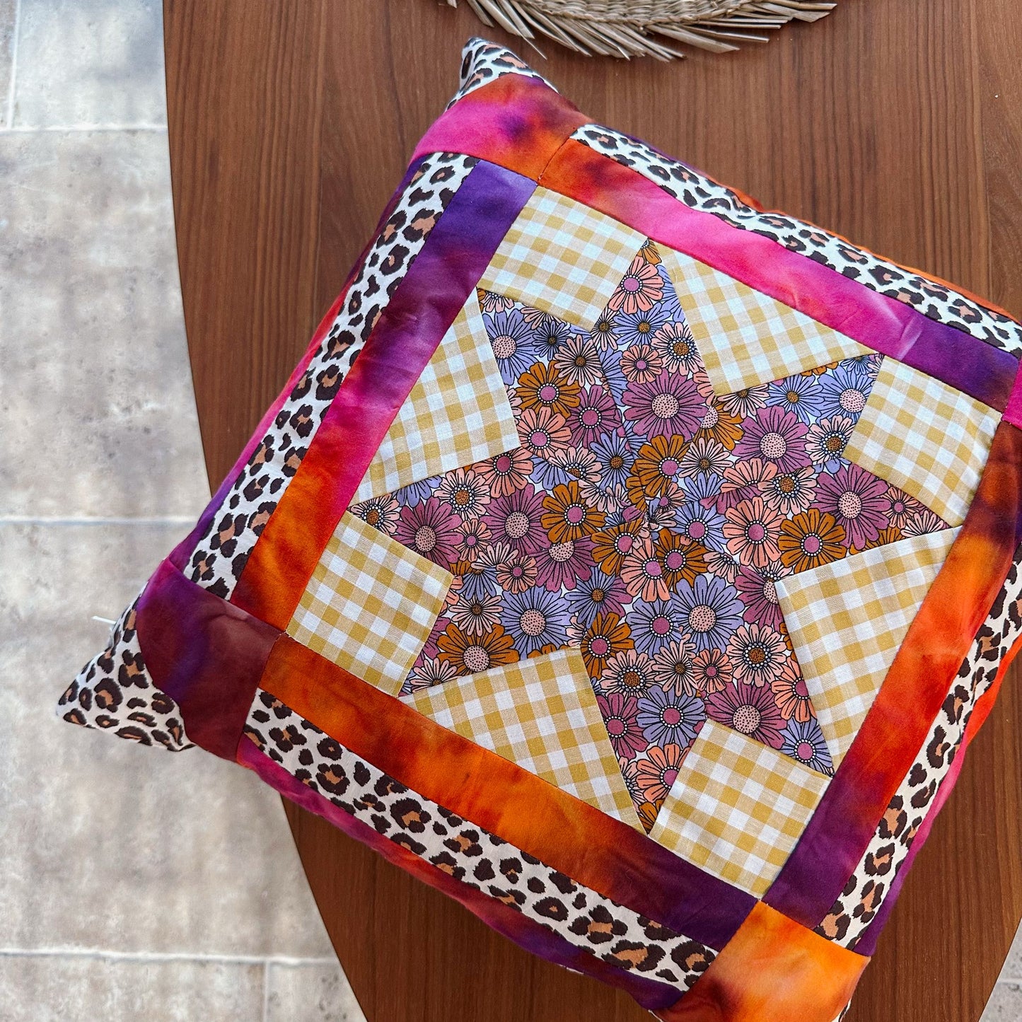 Housse de coussin Léo/Fleuri
