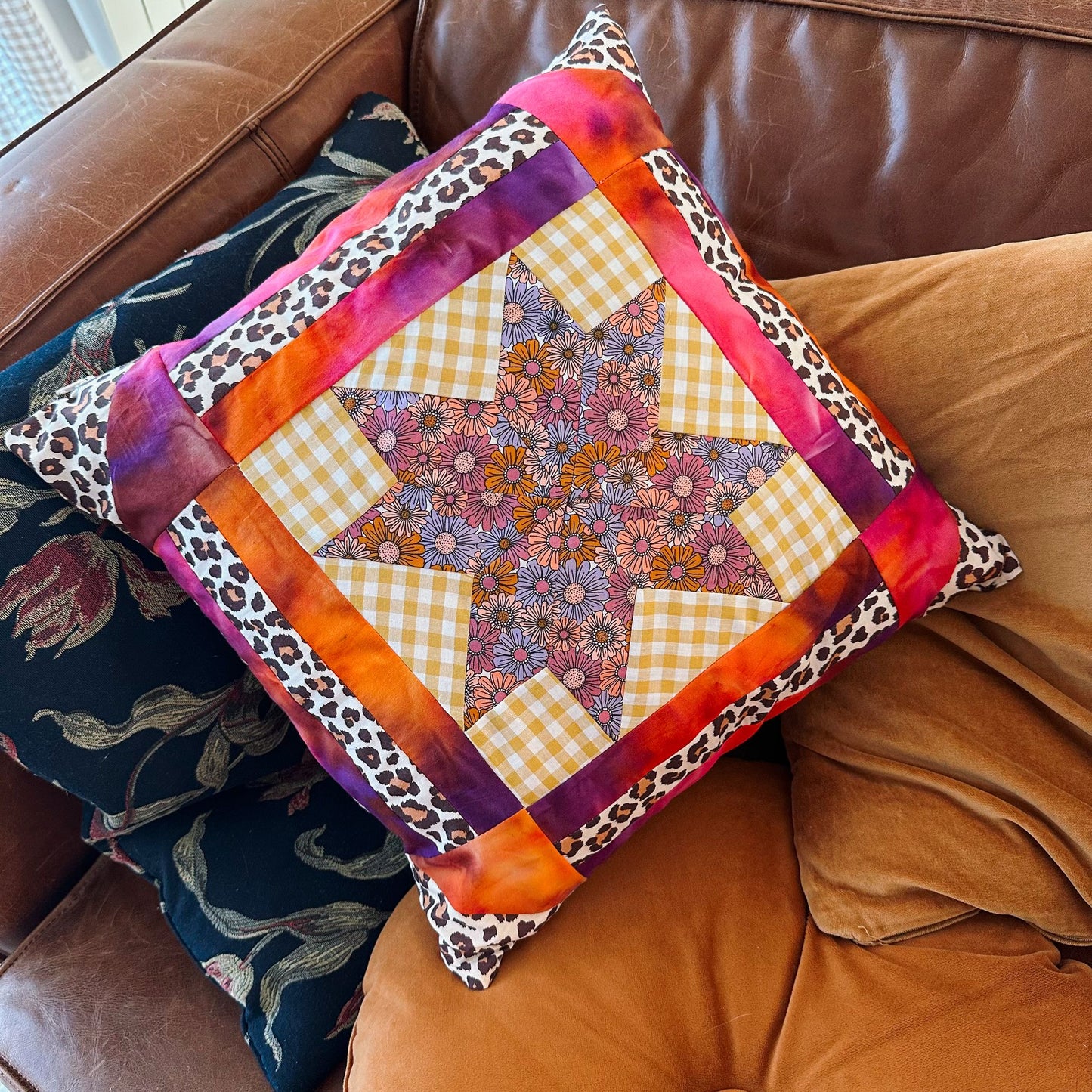Housse de coussin Léo/Fleuri