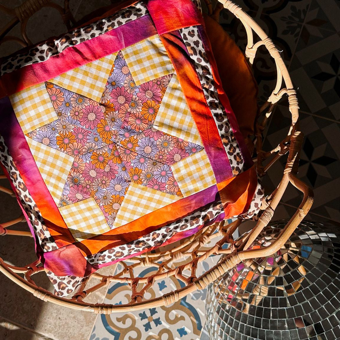Housse de coussin Léo/Fleuri