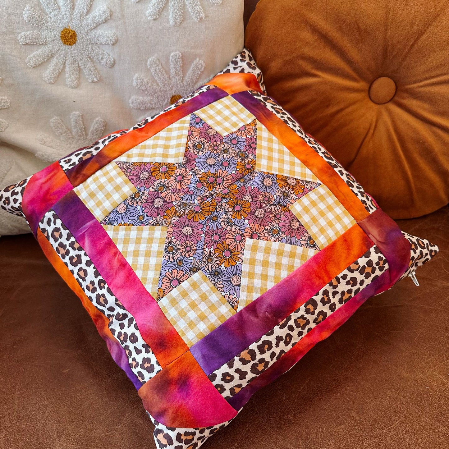 Housse de coussin Léo/Fleuri