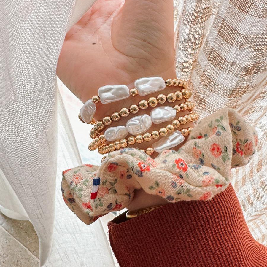 Chouchou en Gaze de coton Fleuri