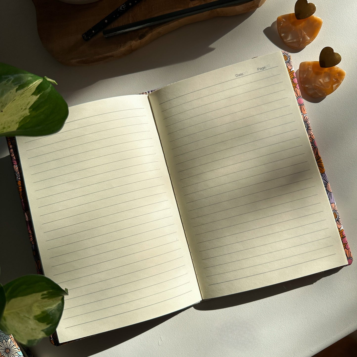 Protège carnet de notes Fleuri