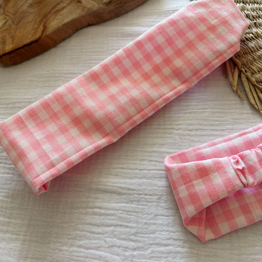 Bandeau Vichy Rose