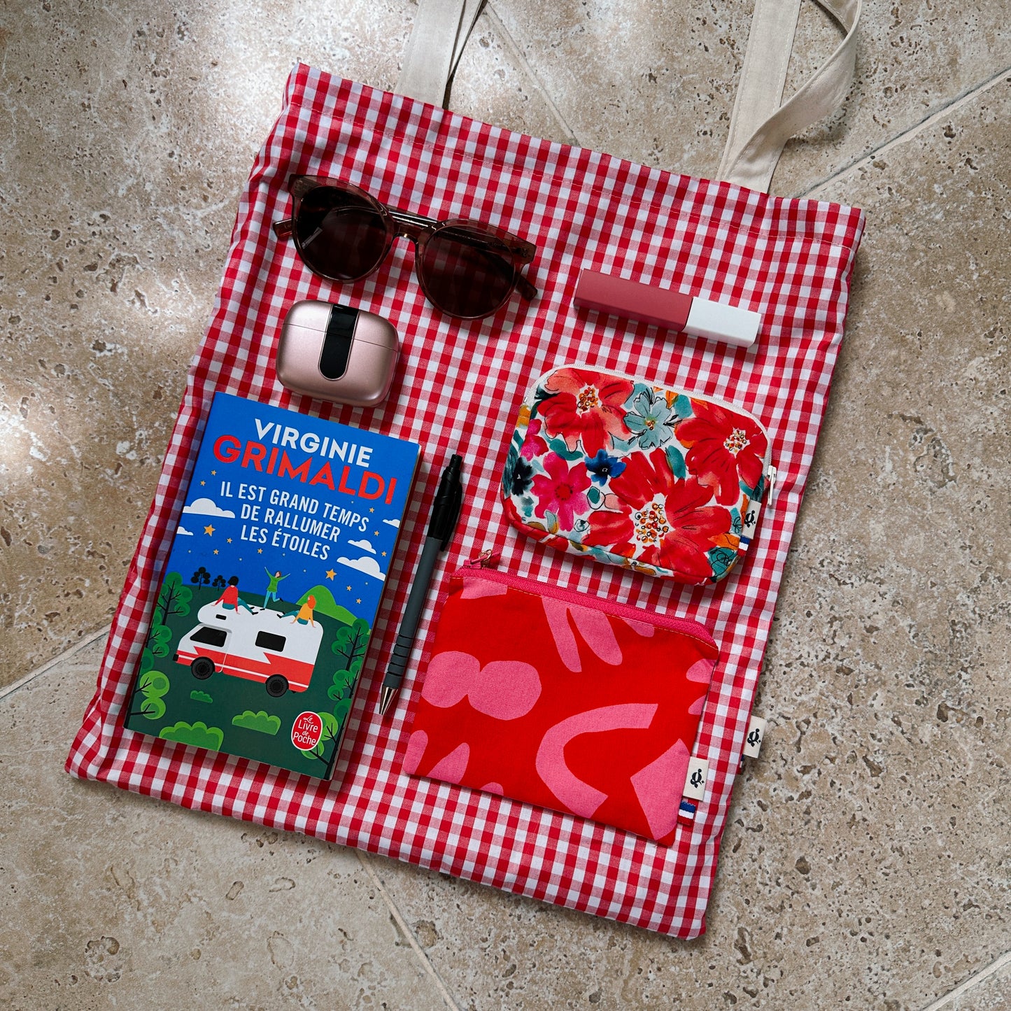Tote-bag Vichy Rouge