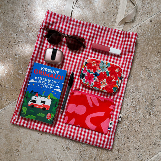 Tote-bag Vichy Rouge