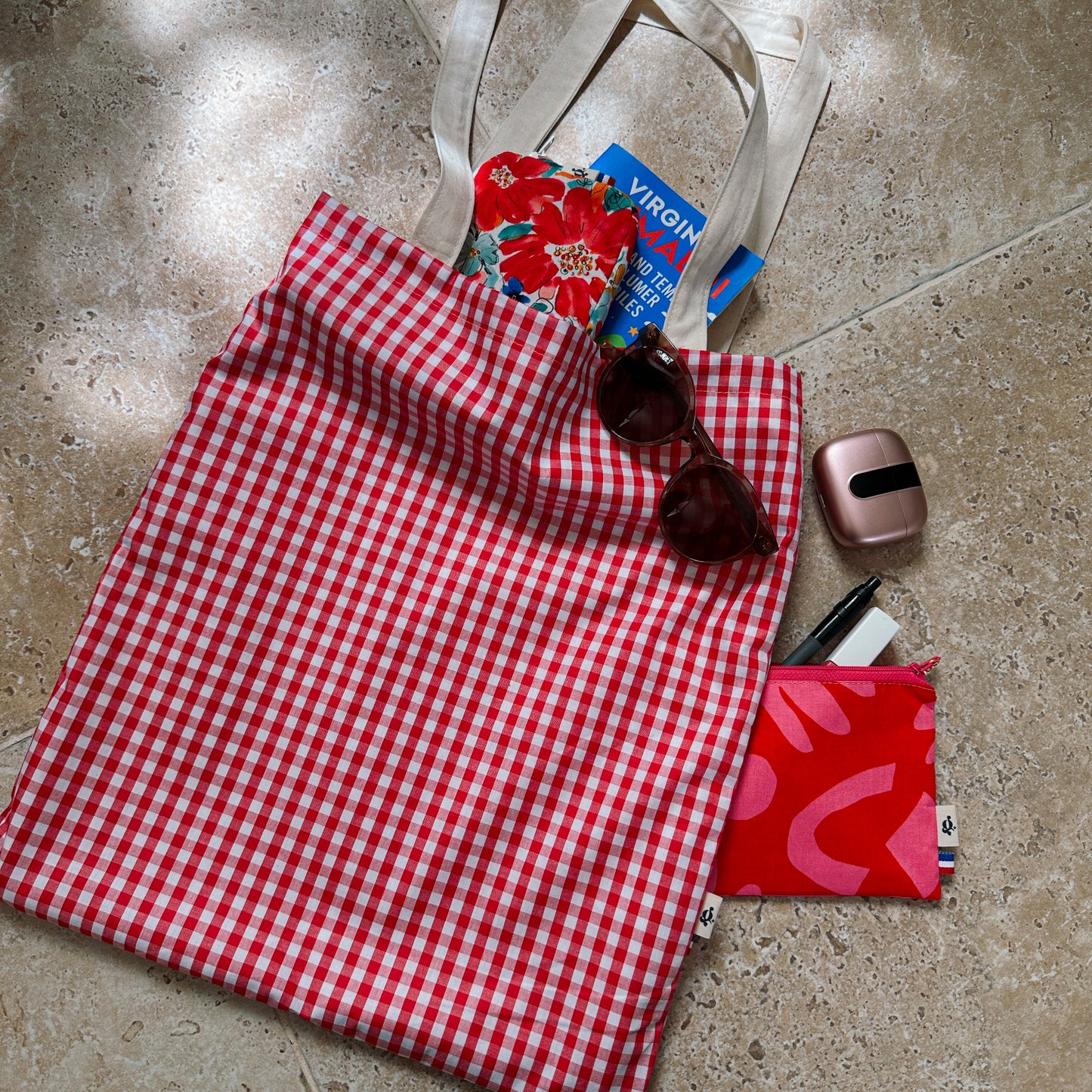 Tote-bag Vichy Rouge
