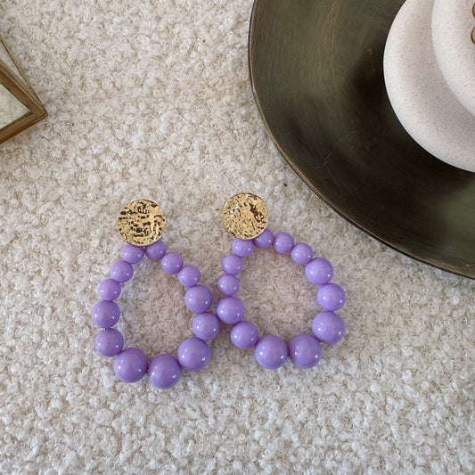 Boucles d'oreilles PAULINE Lilas