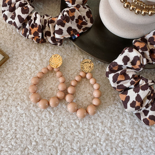 Boucles d'oreilles PAULINE Beige