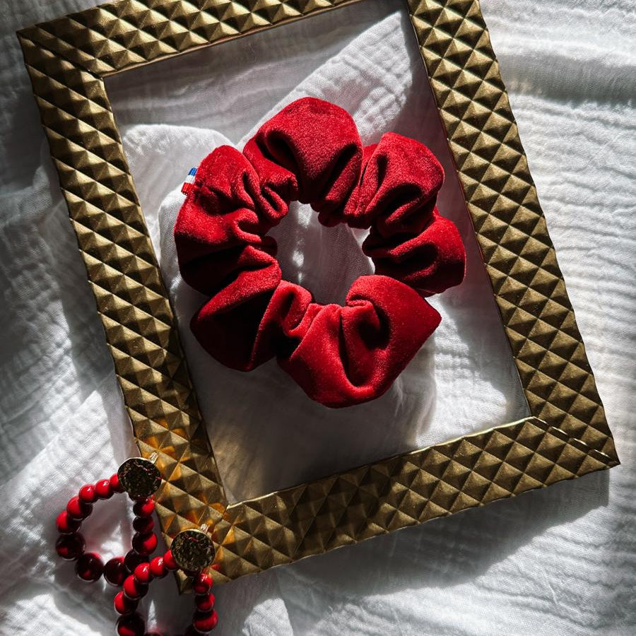 Chouchou Velours Bordeaux