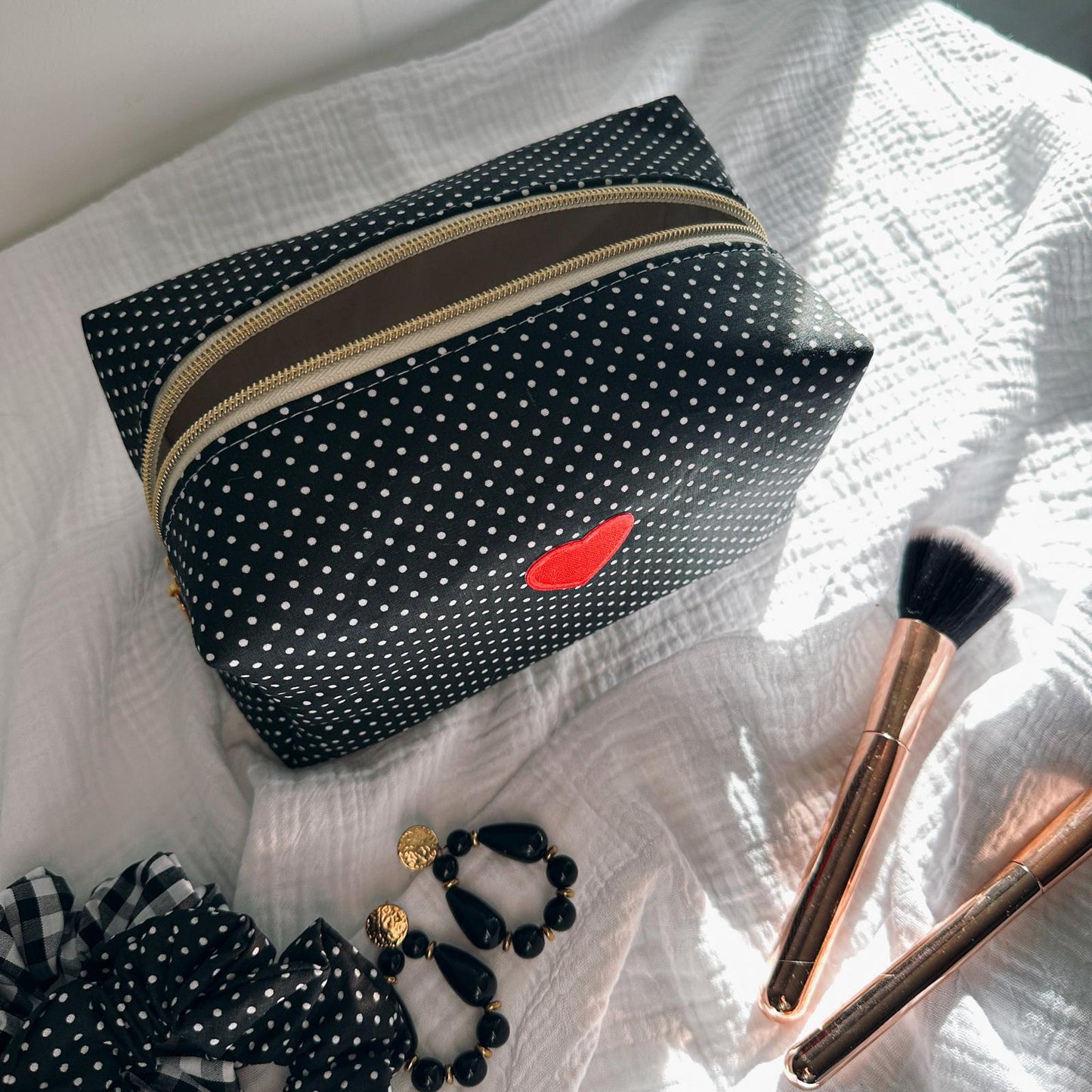 Trousse à maquillage Pois ❤️