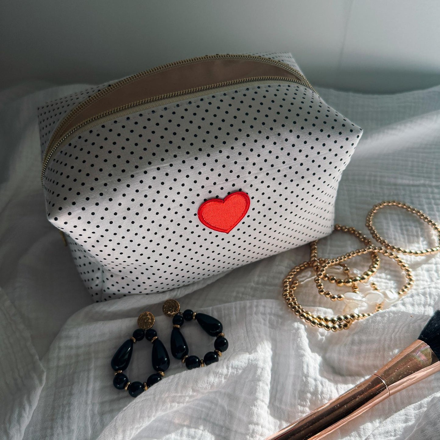 Trousse à maquillage Pois ❤️