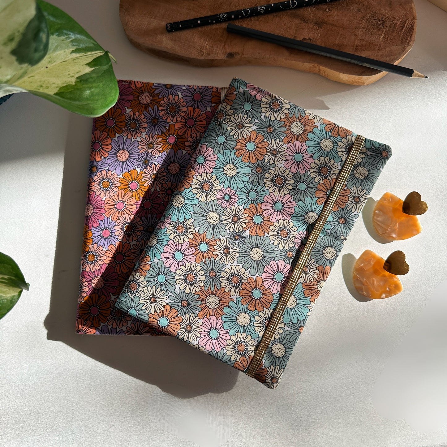 Protège carnet de notes Fleuri