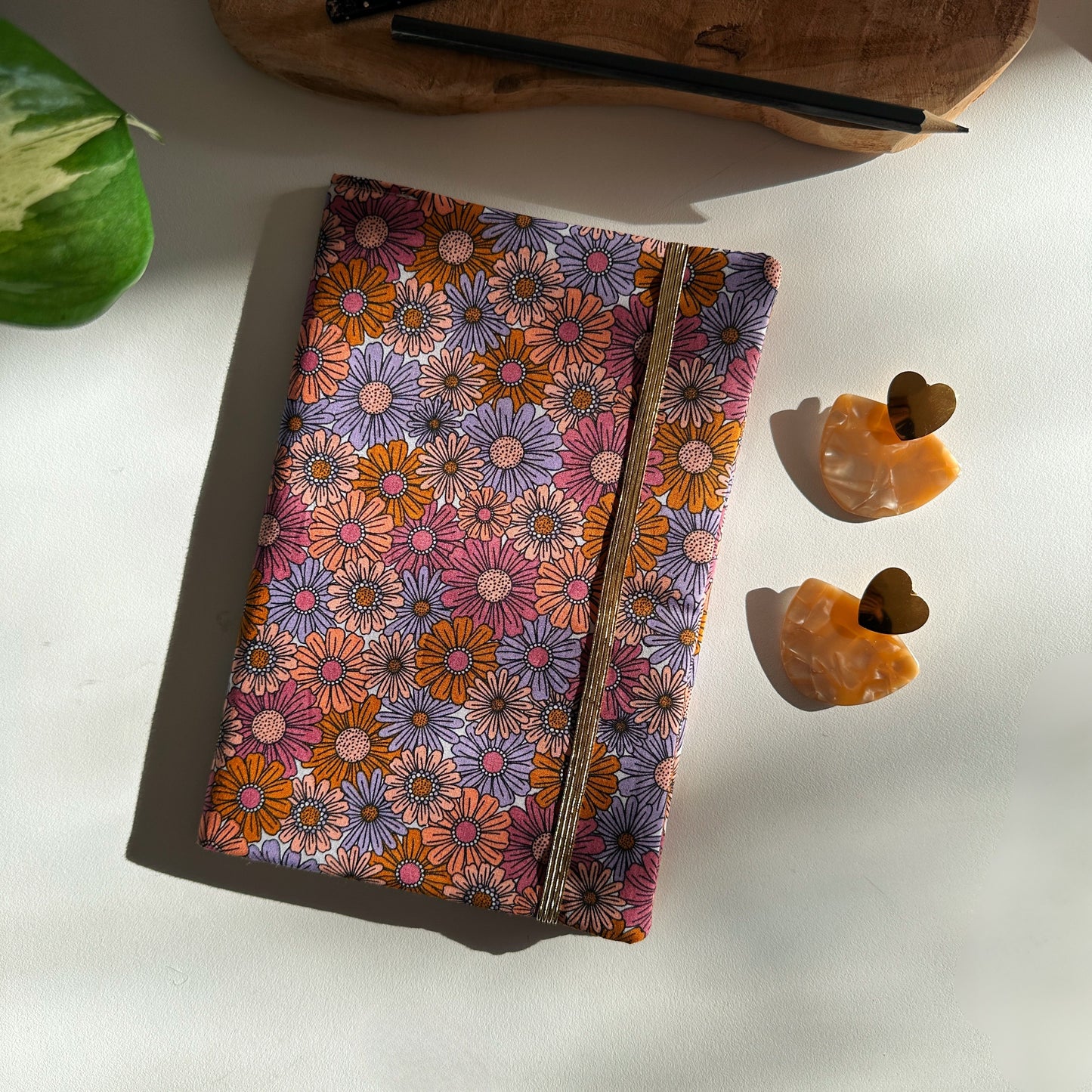 Protège carnet de notes Fleuri